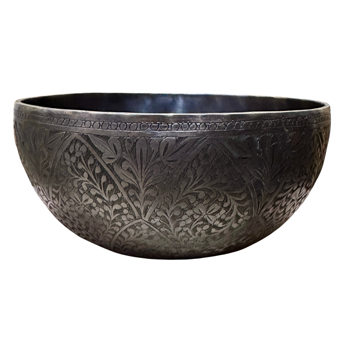 尼泊爾深色雕刻缽 15-20cm