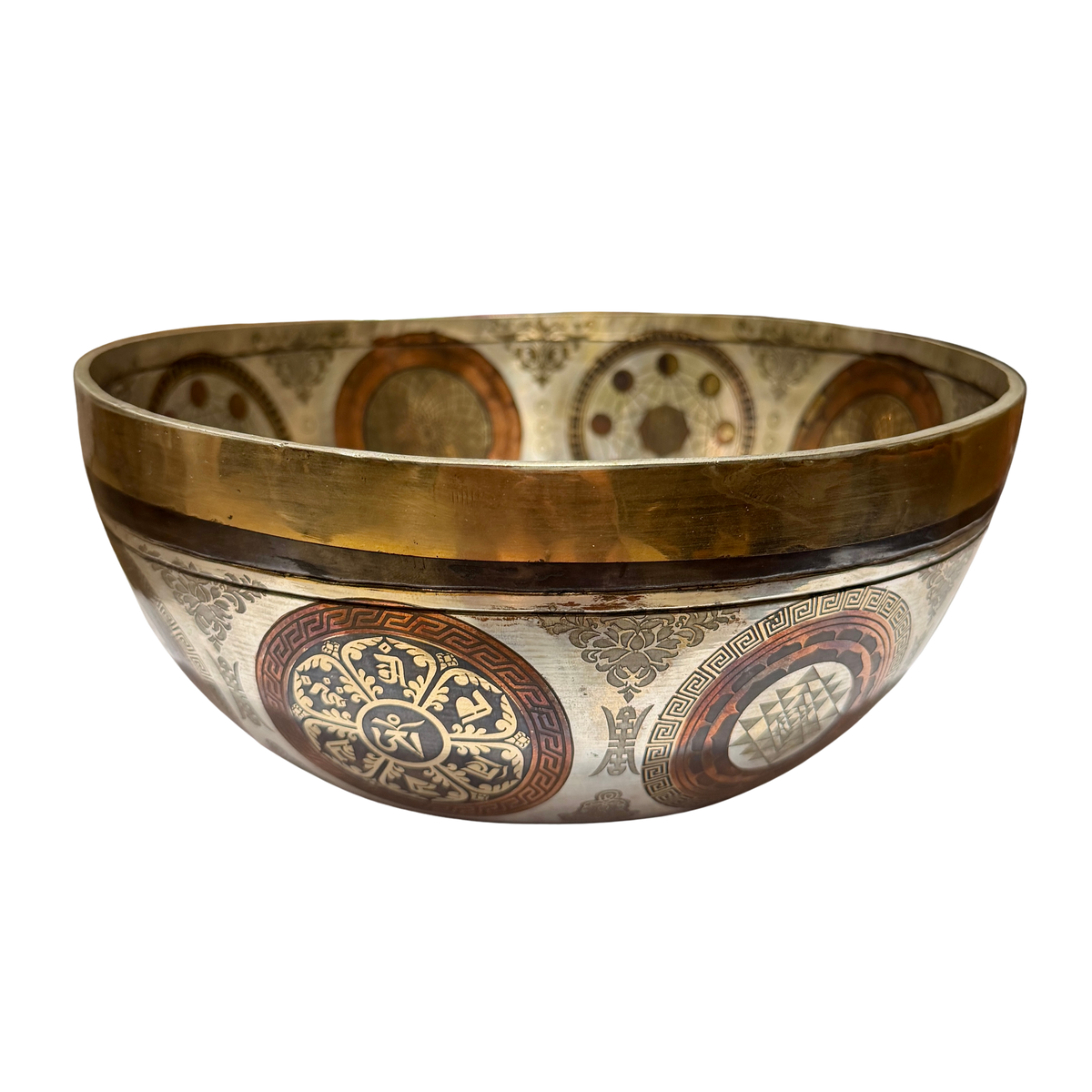 尼泊爾手工彩繪雕刻頌缽 Hand-Painted and Hand-Engraved Singing Bowl from Nepal