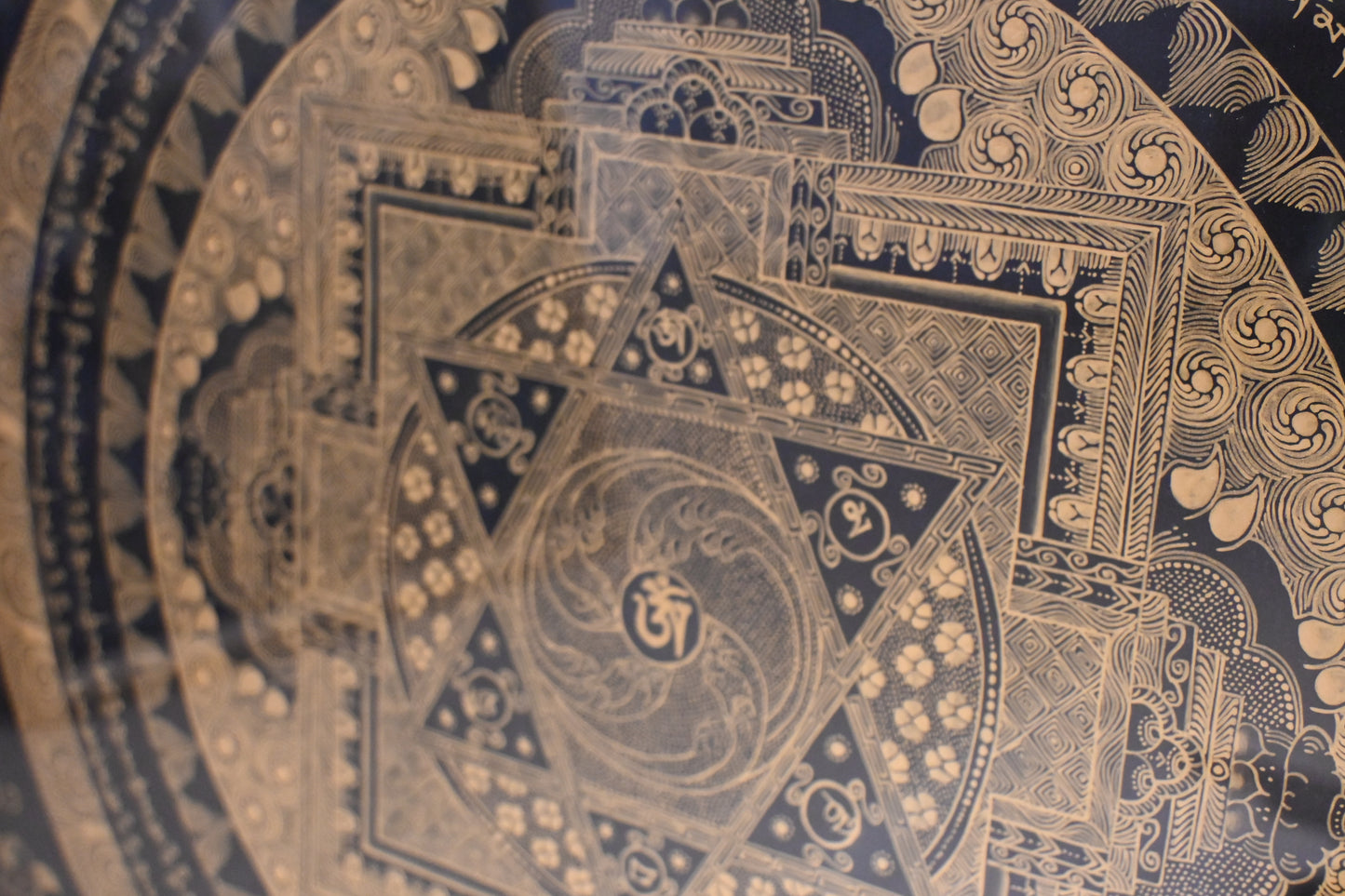 Nepal hand paint Thangka 尼泊爾手繪曼陀羅唐卡 Bhajra mandala 49x49 cm
