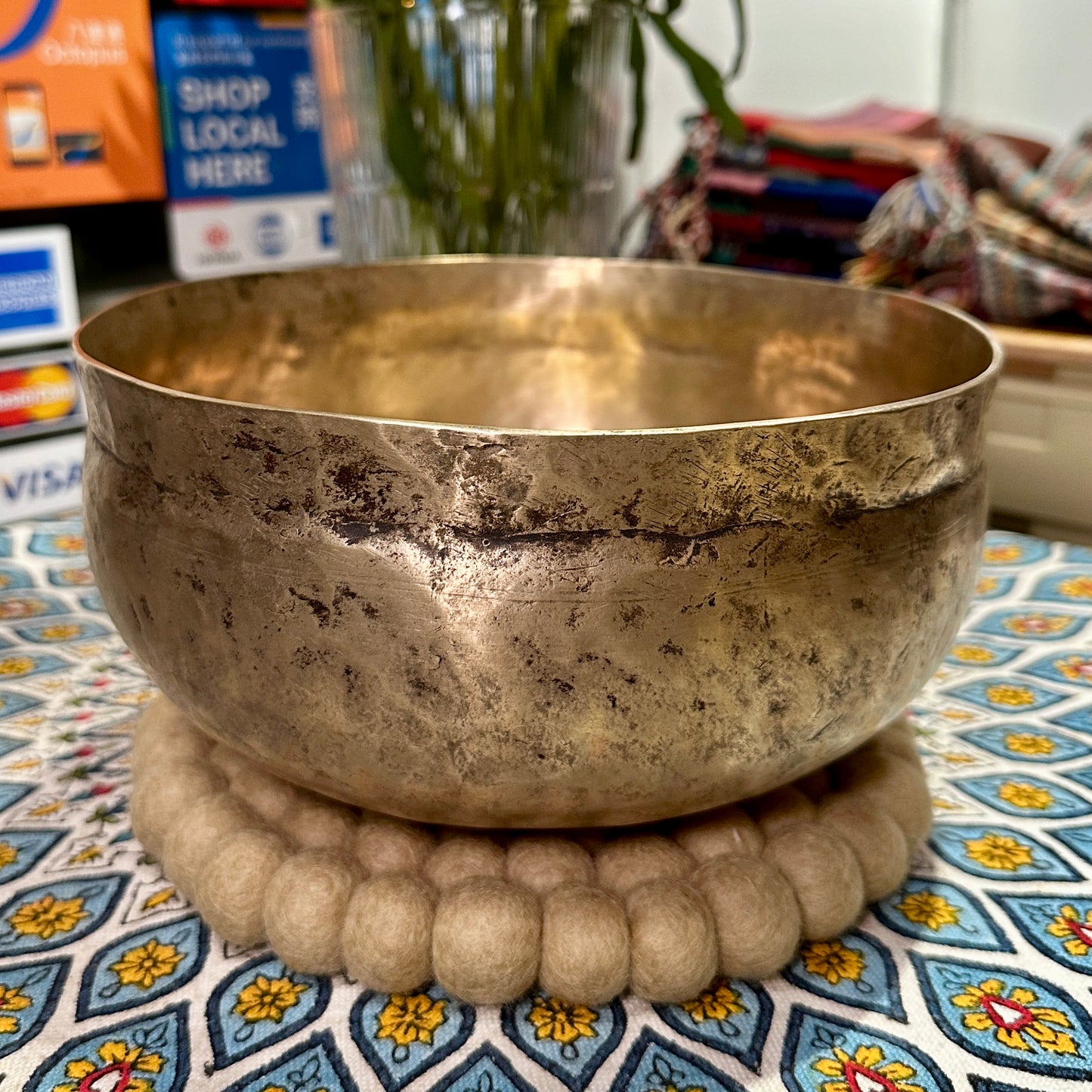 Antique Ultabati Singing Bowl 古董頌缽 22cm-Note A2 八折優惠
