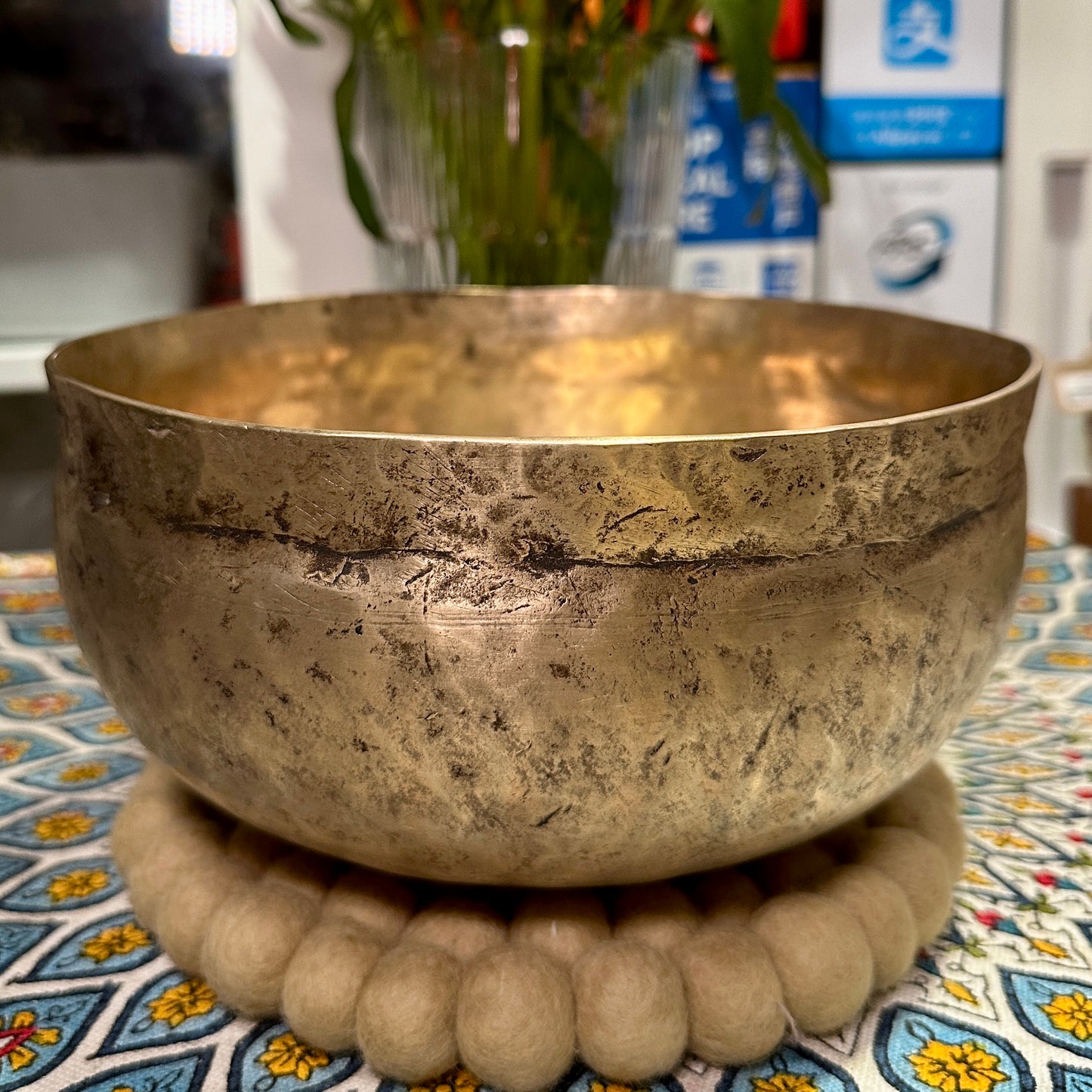 Antique Ultabati Singing Bowl 古董頌缽 22cm-Note A2 八折優惠