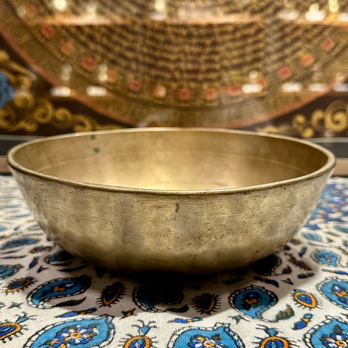 Antique Manipuri Singing Bowl 18cm Note F#3 IB250102