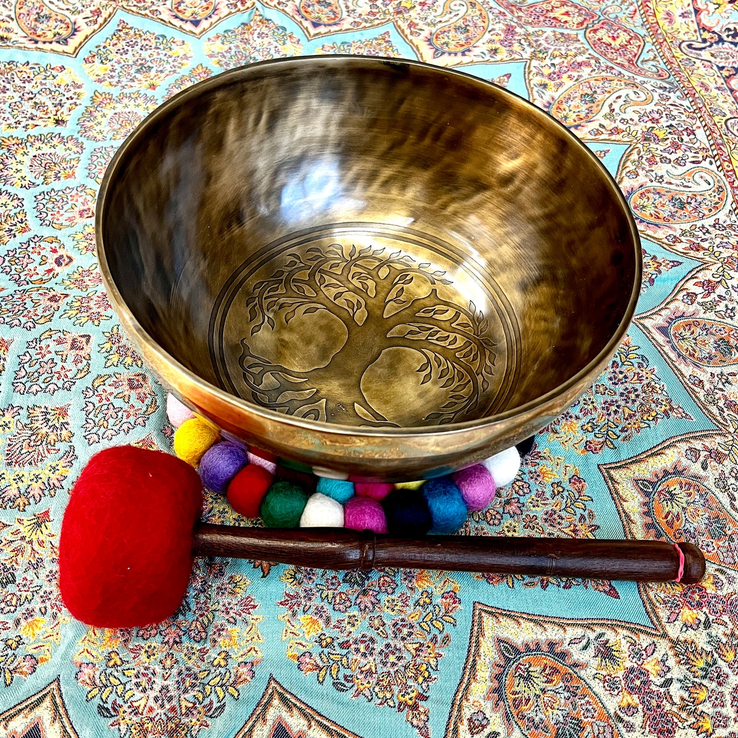 「生命之樹」雕刻頌缽 Tree of Life Singing Bowl