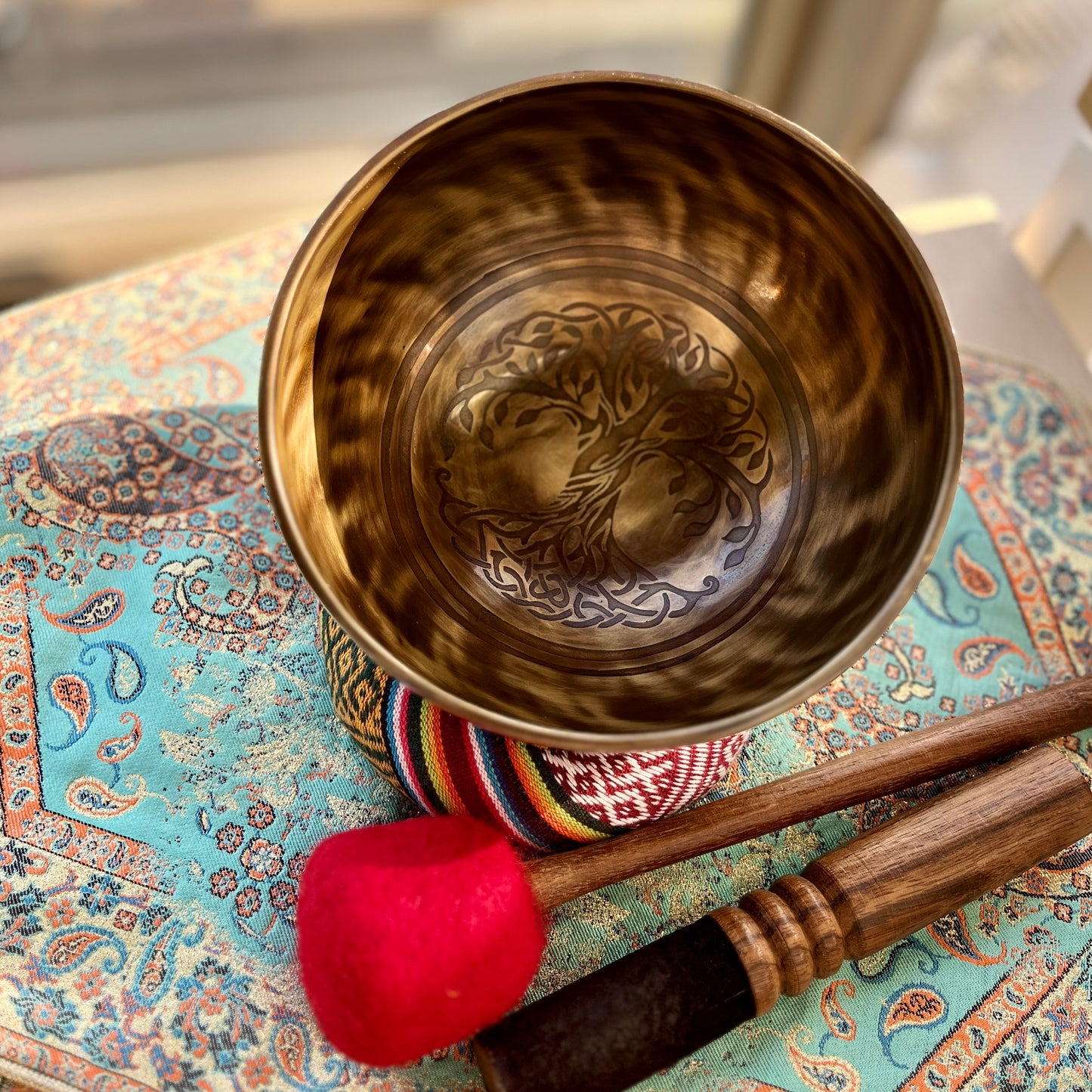 「生命之樹」雕刻頌缽 Tree of Life Singing Bowl