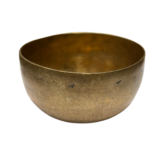 Old Singing Bowl 老頌缽 12cm-Note E4 海豚缽