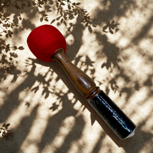 尼泊爾進口兩用棒(羊毛鎚+羊皮棒)