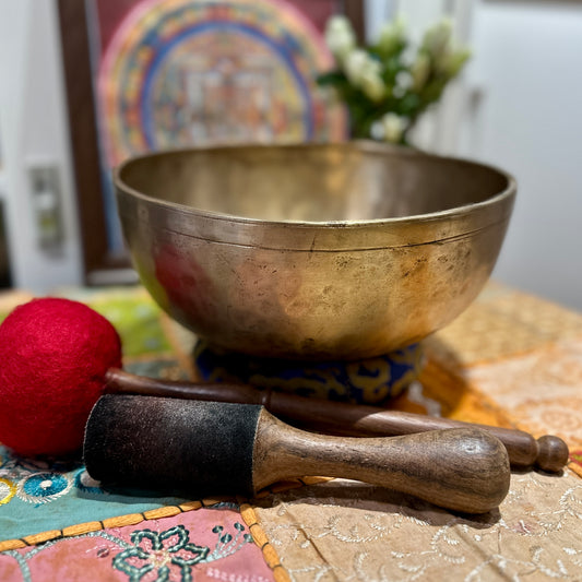 Antique Jambati Singing Bowl 古董頌缽 24cm-Note C3 六折優惠
