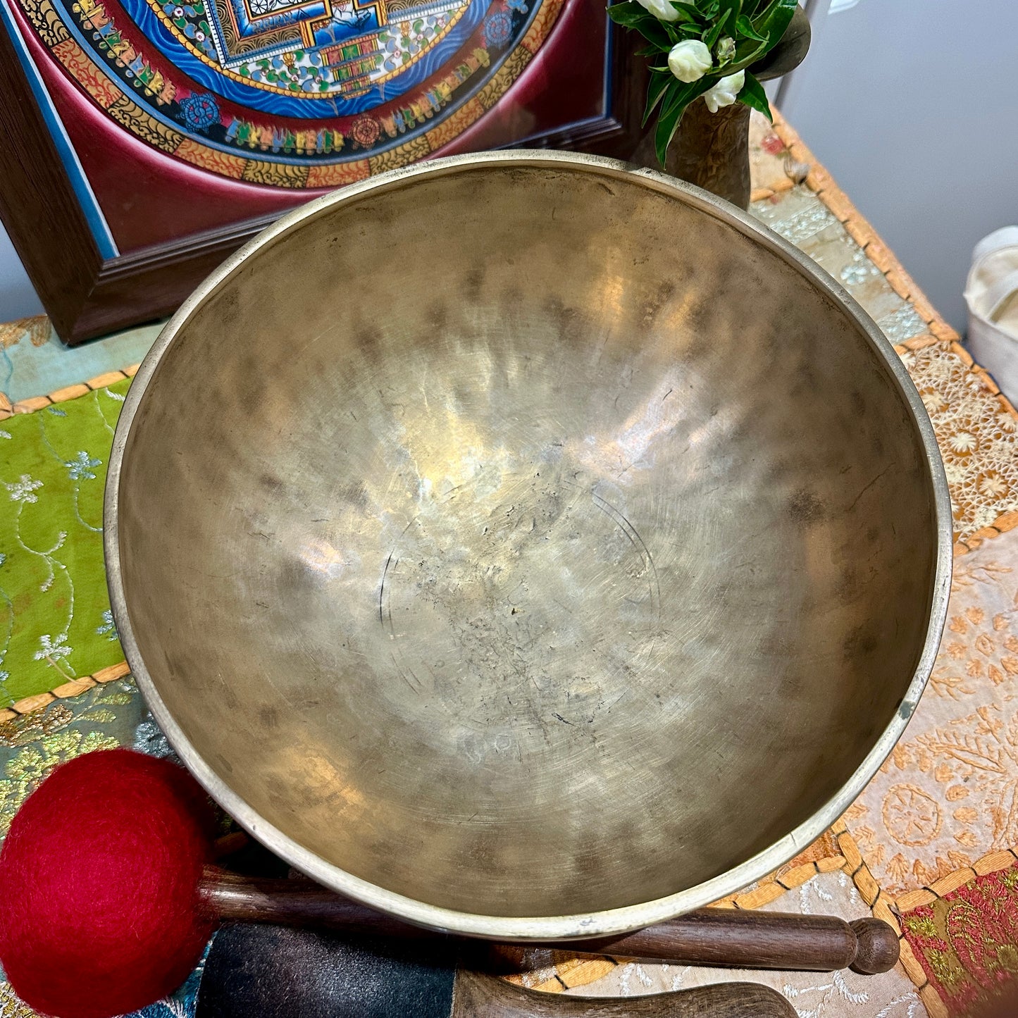 Antique Jambati Singing Bowl 古董頌缽 24cm-Note C3 六折優惠