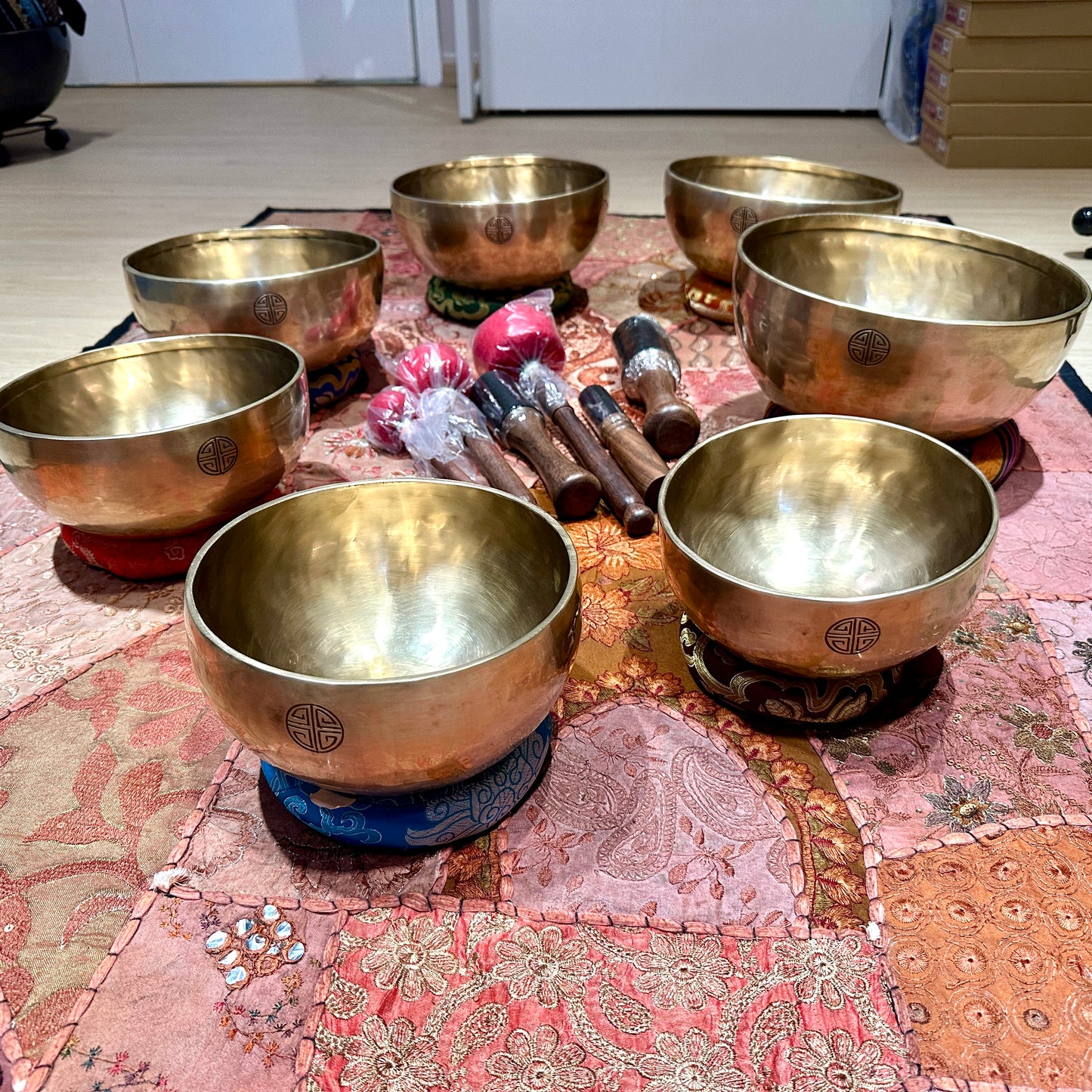 Full Moon Chakra Set 七輪手工滿月頌缽