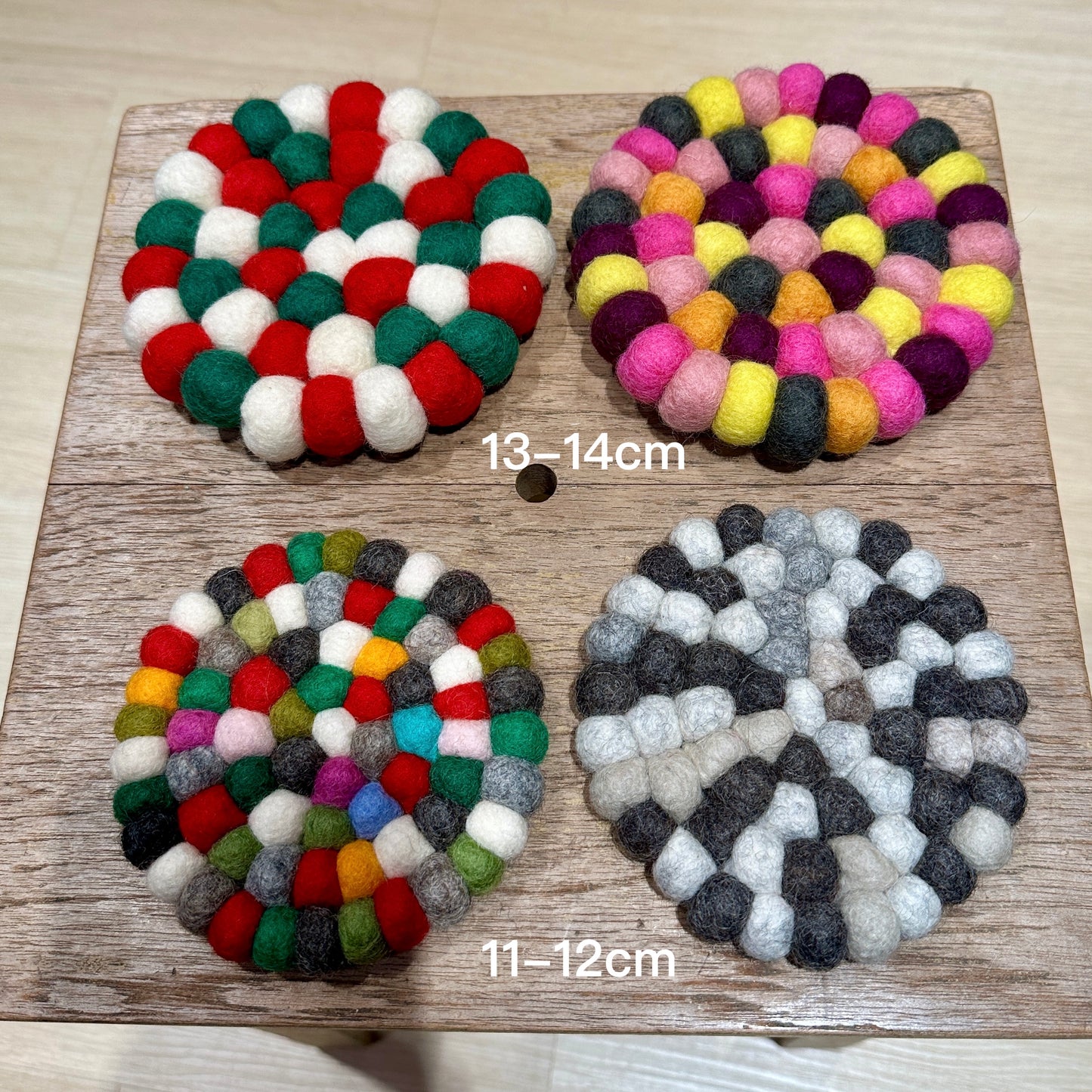 混色羊毛頌缽墊-11-14cm