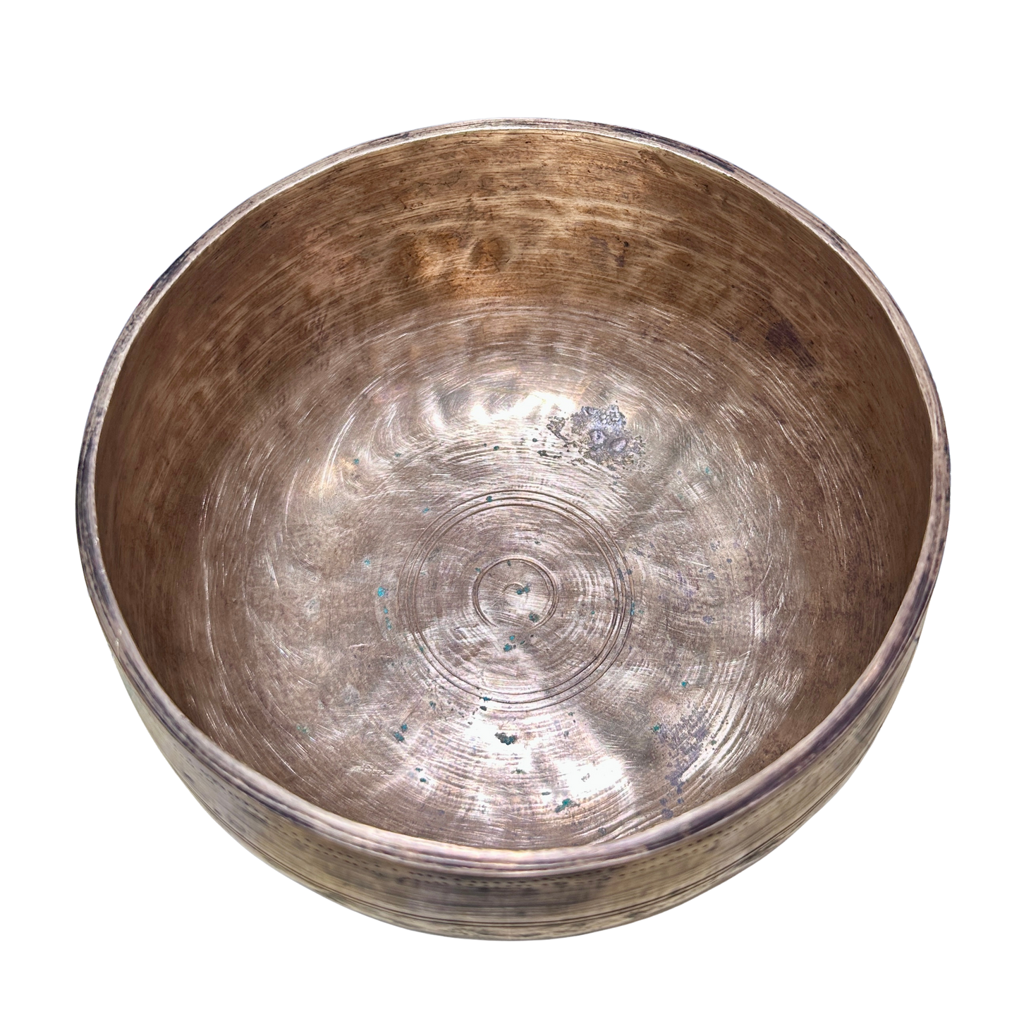 Old Singing Bowl 老頌缽 18cm-Note G3 海豚缽