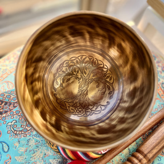 「生命之樹」雕刻頌缽 Tree of Life Singing Bowl